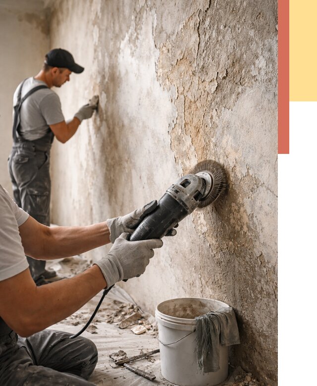 Снятие и удаление краски со стен в Долгопрудном от 2131 руб. — ОТДЕЛОЧНИК-Длг