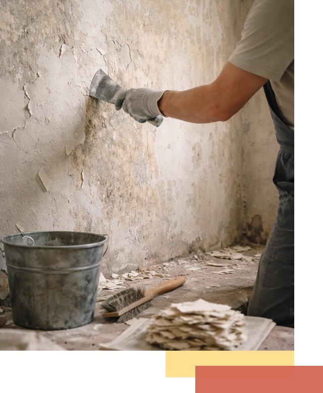 Удаление старой краски со стен в Долгопрудном качественно и быстро