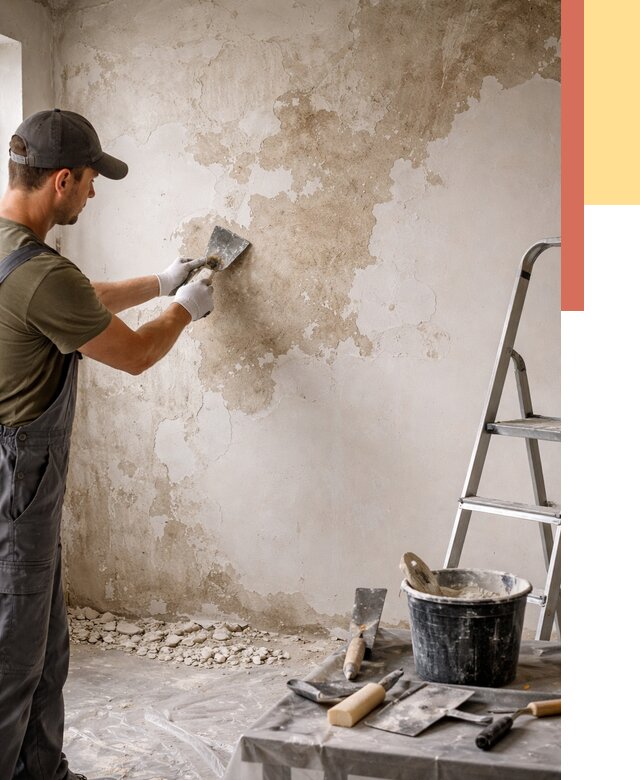 Снятие старой шпаклевки в Долгопрудном от 1877 руб. — быстро и недорого | ОТДЕЛОЧНИК-Длг