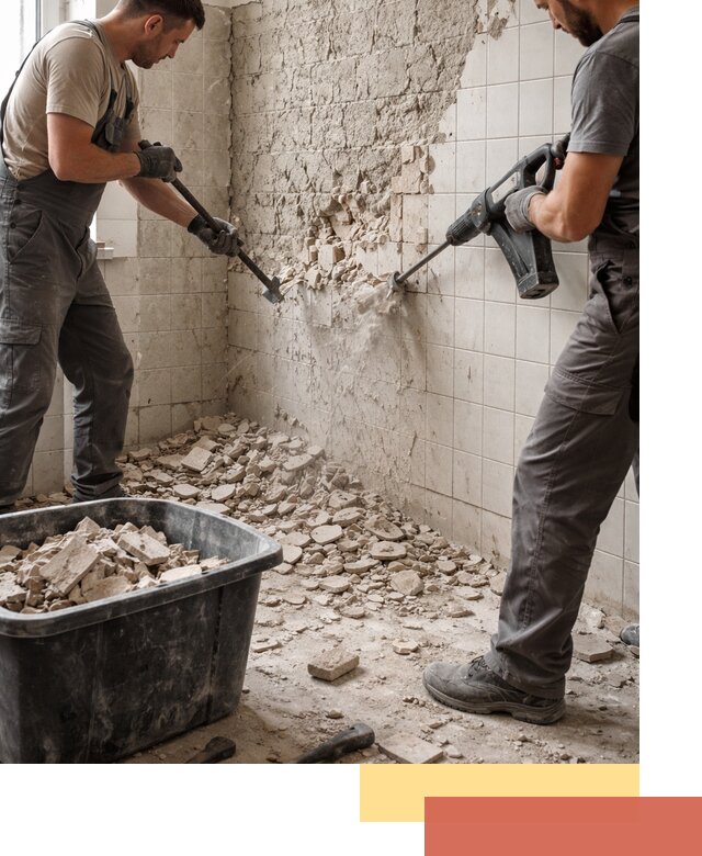 Демонтаж плитки со стен в Долгопрудном быстро и аккуратно