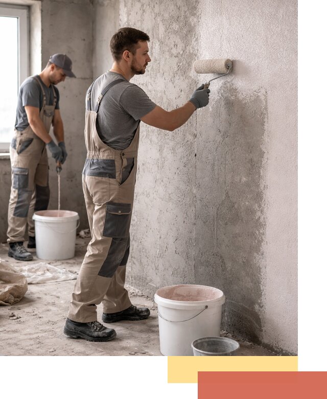 Нанесение бетоноконтакта на стены в Долгопрудном для последующей отделки