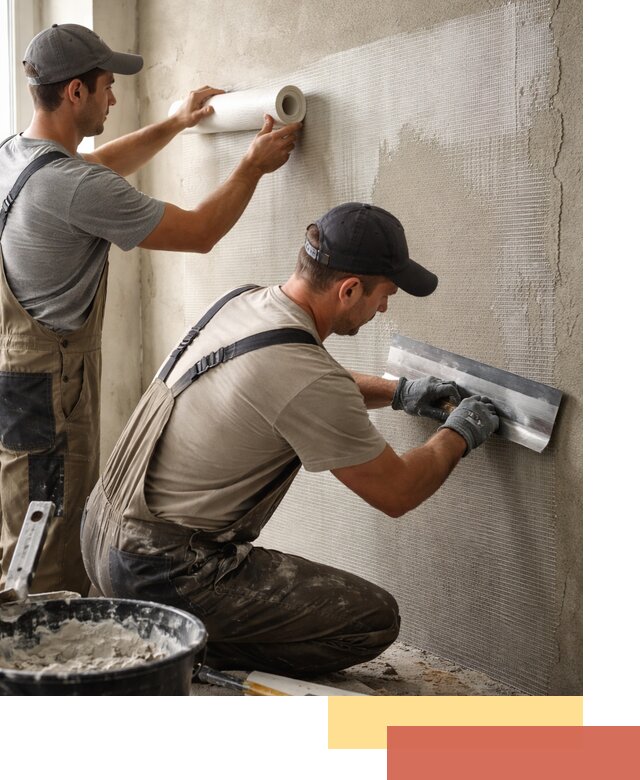 Армирование стен стеклосеткой в Долгопрудном для прочной отделки