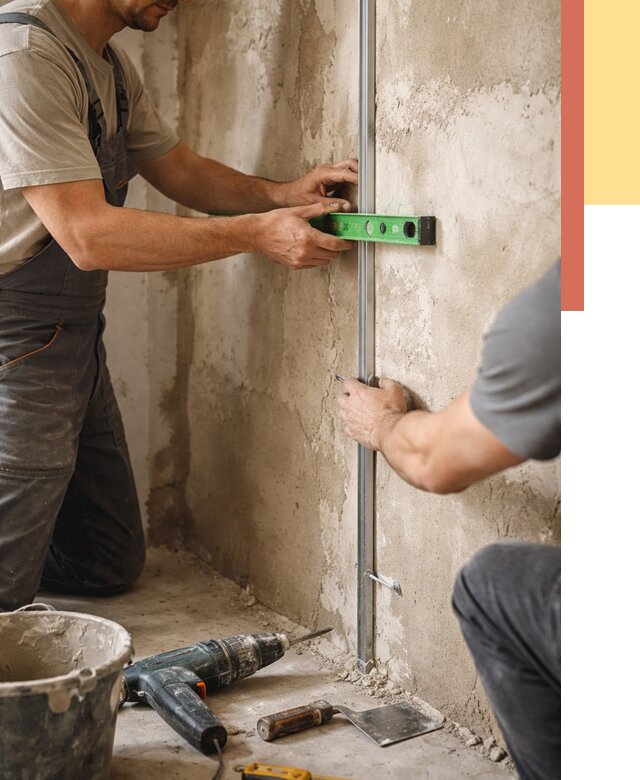 Установка штукатурных маяков в Долгопрудном от 7102 руб. — быстро и недорого | ОТДЕЛОЧНИК-Длг