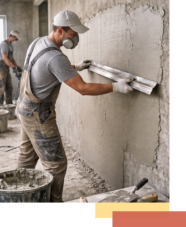 Штукатурка бетонных стен в Долгопрудном качественно и долговечно