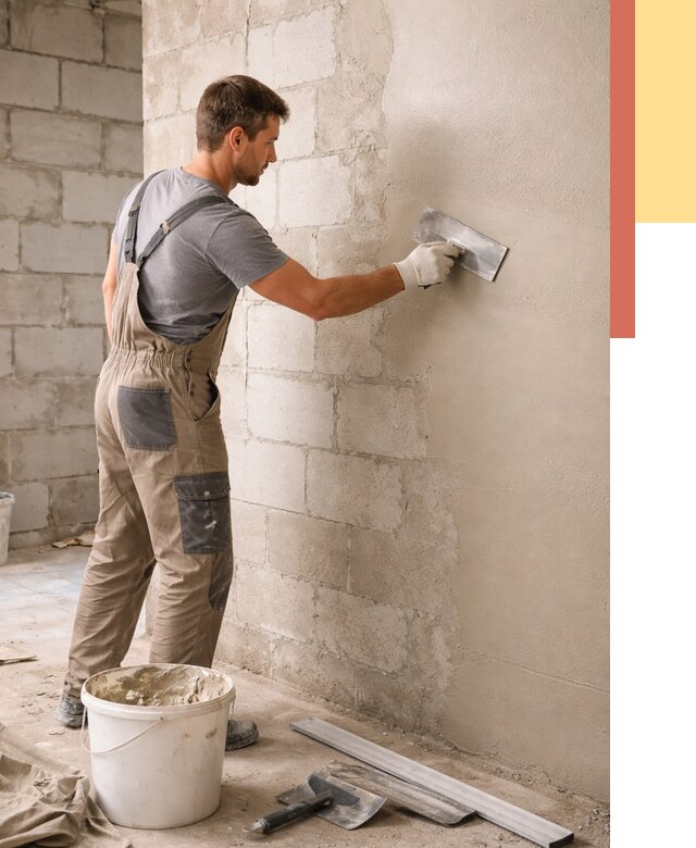 Штукатурка стен из газобетона в Долгопрудном от 2131 руб./м2 — быстро и недорого | ОТДЕЛОЧНИК-Длг