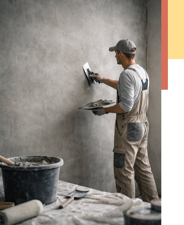 Декоративная штукатурка под бетон в Долгопрудном от 2537 руб./м² — нанесение под ключ | ОТДЕЛОЧНИК-Длг