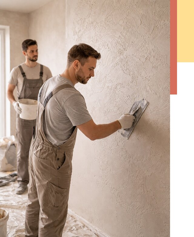 Фактурная штукатурка стен в Долгопрудном от 4261 руб./м² — заказать под ключ | ОТДЕЛОЧНИК-Длг