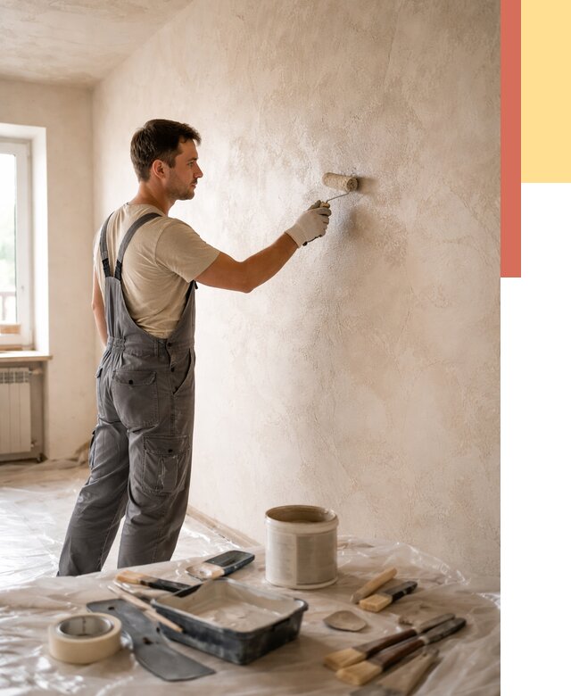 Нанесение лессирующей краски по декоративке в Долгопрудном от 1776 руб. | ОТДЕЛОЧНИК-Длг