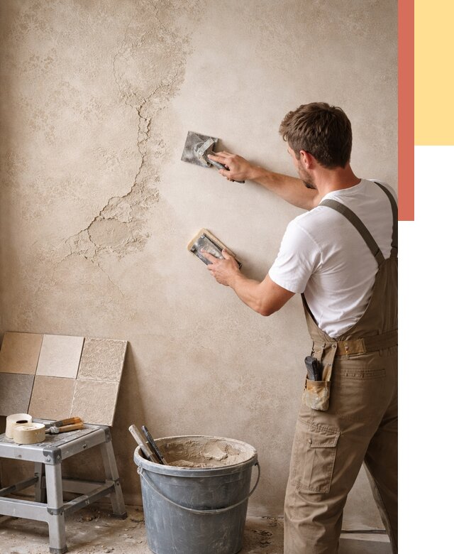 Ремонт декоративной штукатурки в Долгопрудном от 4566 руб. под ключ | ОТДЕЛОЧНИК-Длг