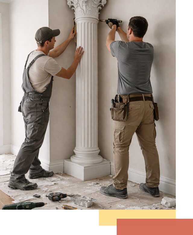 Установка декоративных колонн в Долгопрудном под ключ