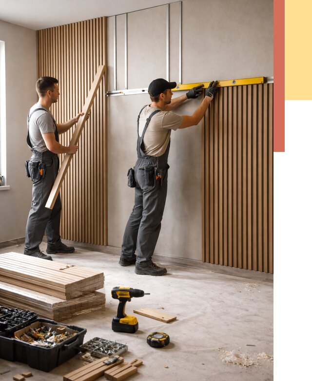 Монтаж реечных панелей на стены в Долгопрудном от 1218 руб. — быстро и недорого | ОТДЕЛОЧНИК-Длг