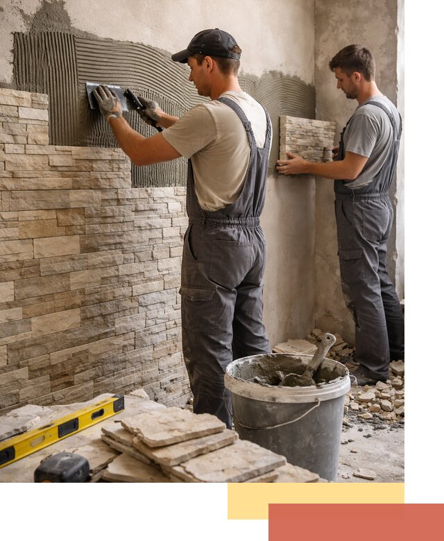 Монтаж искусственного камня в Долгопрудном — облицовка стен и фасадов