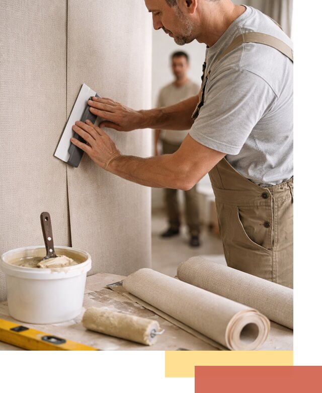 Поклейка текстильных обоев в Долгопрудном профессионально и аккуратно