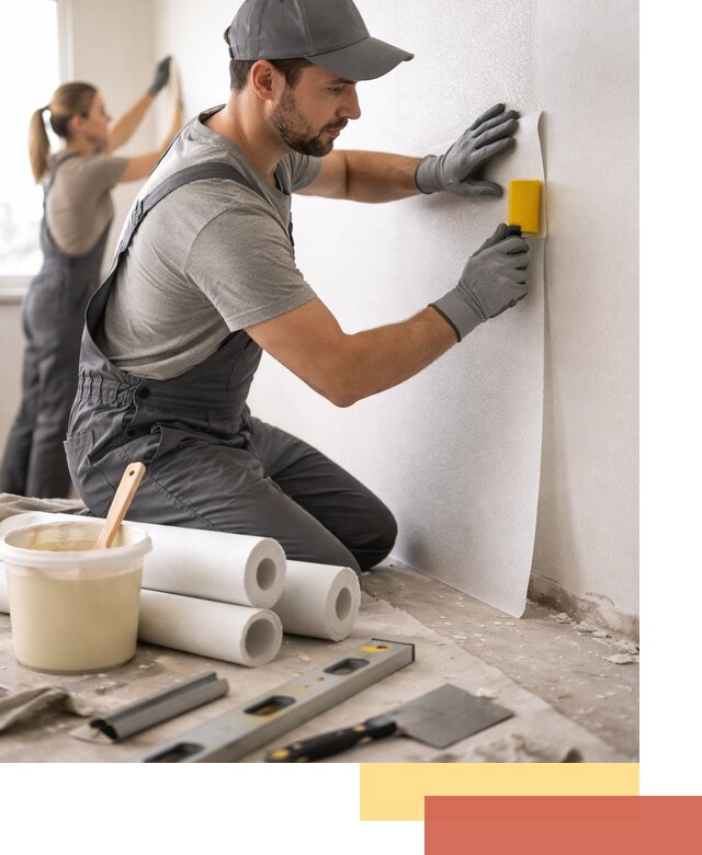 Поклейка стеклообоев профессионально в Долгопрудном