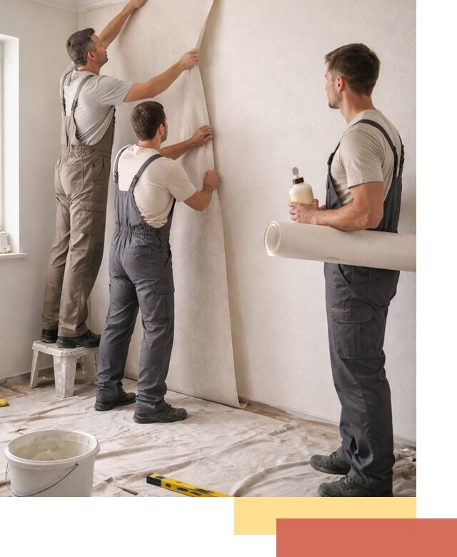 Оклейка стен обоями в Долгопрудном — качественно и профессионально