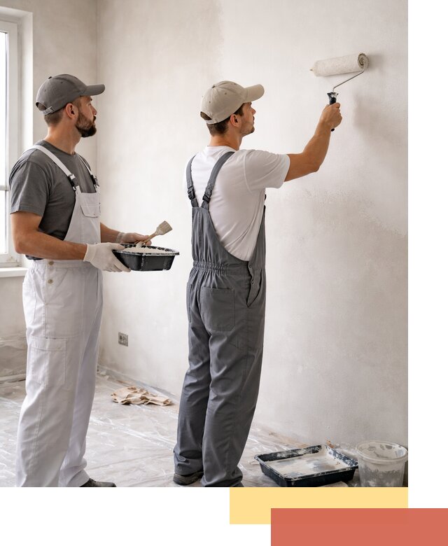 Покраска стен водоэмульсионной краской в Долгопрудном