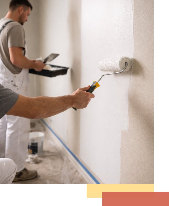 Покраска стен акриловой краской профессионально в Долгопрудном