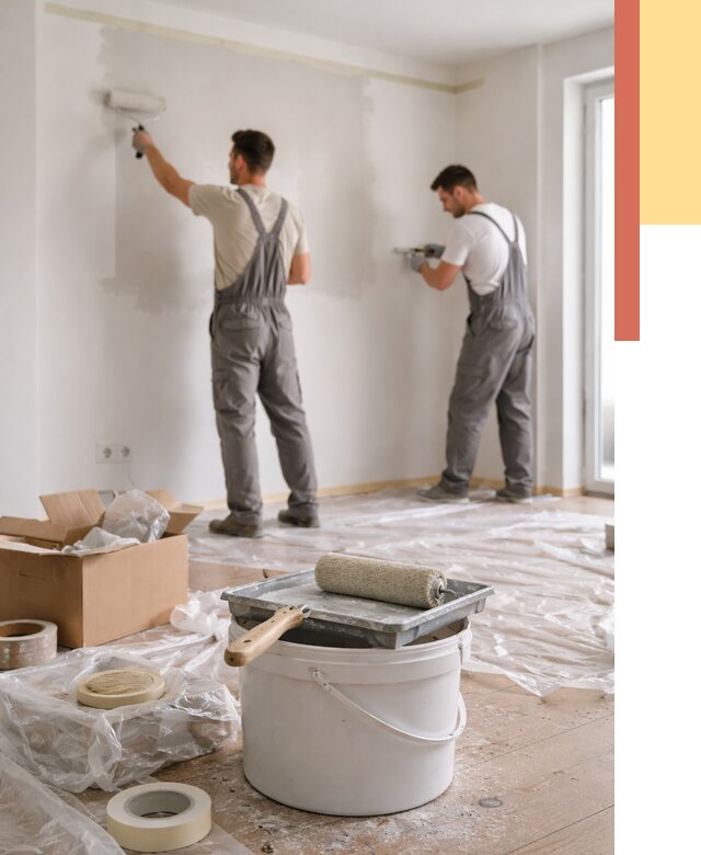 Покраска стен в квартире в Долгопрудном от 2537 руб/м2 — быстро и недорого | ОТДЕЛОЧНИК-Длг