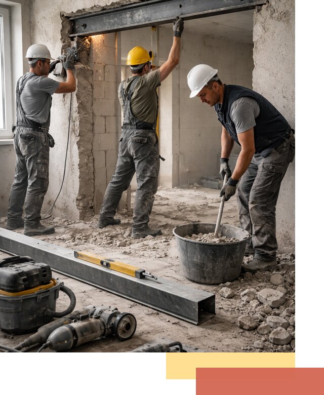 Создание проемов в стенах и несущих конструкциях в Долгопрудном