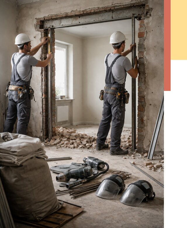 Расширение дверного проема в Долгопрудном от 12683 руб. под ключ | ОТДЕЛОЧНИК-Длг