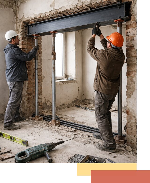 Усиление проема в стене в Долгопрудном для расширения и безопасности