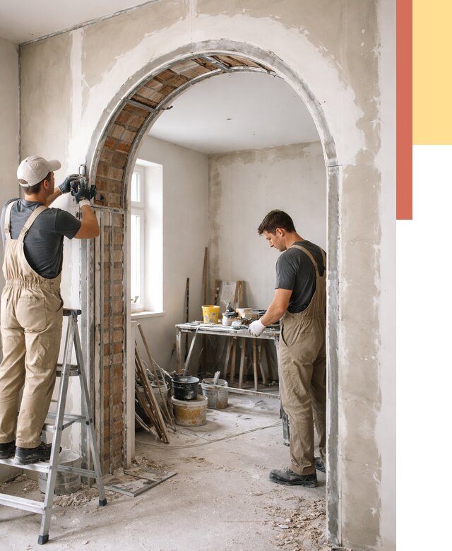 Устройство арочного проема в Долгопрудном от 9639 руб. под ключ — быстро и недорого | ОТДЕЛОЧНИК-Длг