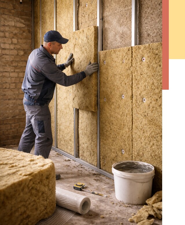 Утепление стен минватой в Долгопрудном от 1370 руб./м2 — недорого и быстро | ОТДЕЛОЧНИК-Длг