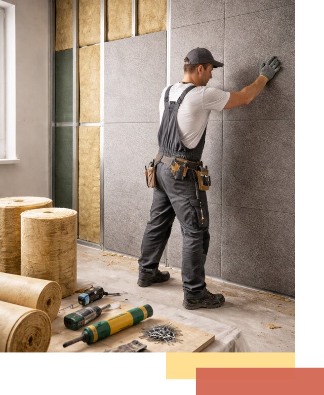 Профессиональная шумоизоляция стен в Долгопрудном для квартиры и офиса