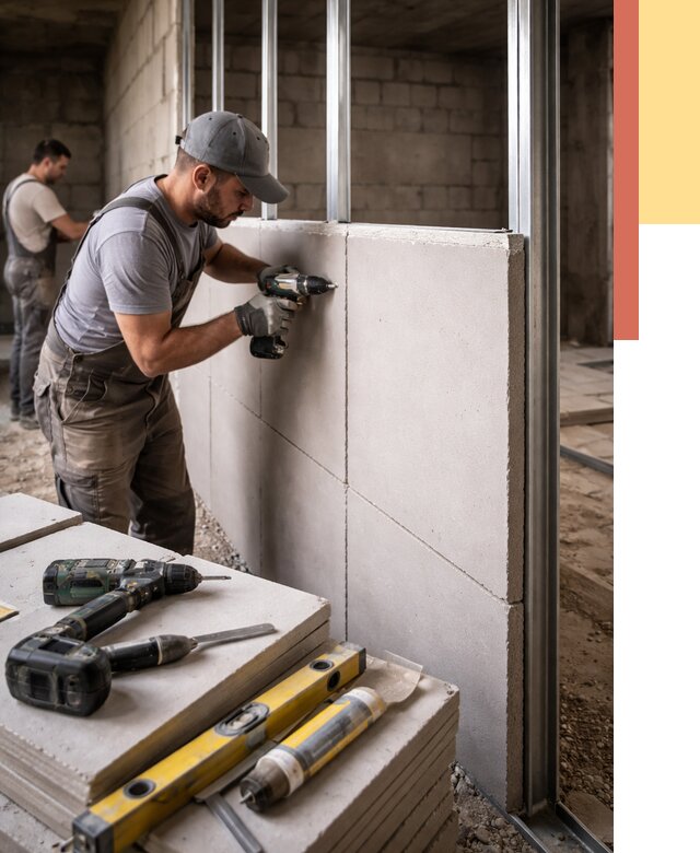 Кладка влагостойких перегородок ПГП в Долгопрудном от 1218 руб. под ключ | ОТДЕЛОЧНИК-Длг