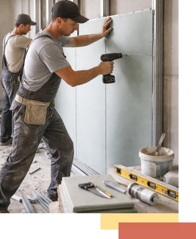 Кладка влагостойких перегородок ПГП в Долгопрудном