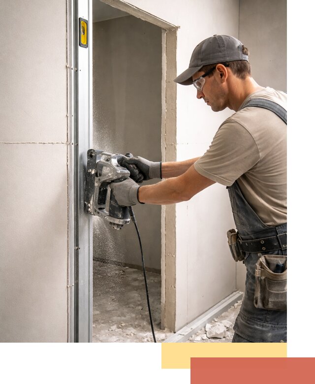 Устройство дверного проема в перегородке в Долгопрудном