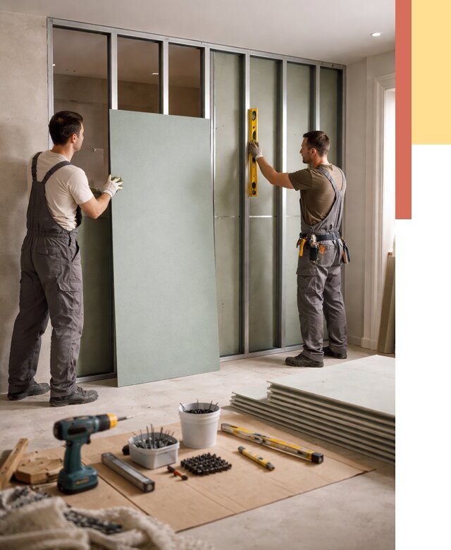 Перегородка из влагостойкого гипсокартона в Долгопрудном от 4870 руб. — монтаж под ключ | ОТДЕЛОЧНИК-Длг