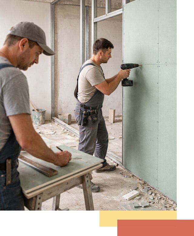 Перегородки из влагостойкого гипсокартона под ключ в Долгопрудном