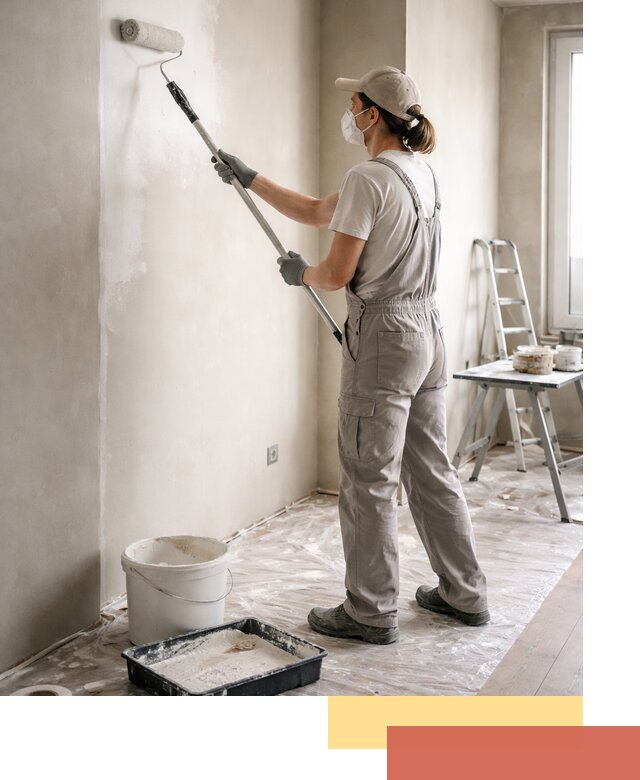 Покраска перегородок из гипсокартона в Долгопрудном качественно и недорого