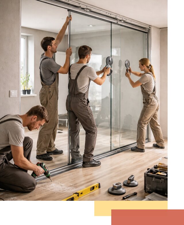 Изготовление стеклянных перегородок на заказ в Долгопрудном