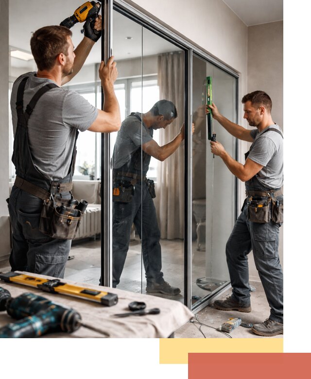 Каркасные стеклянные перегородки под ключ в Долгопрудном