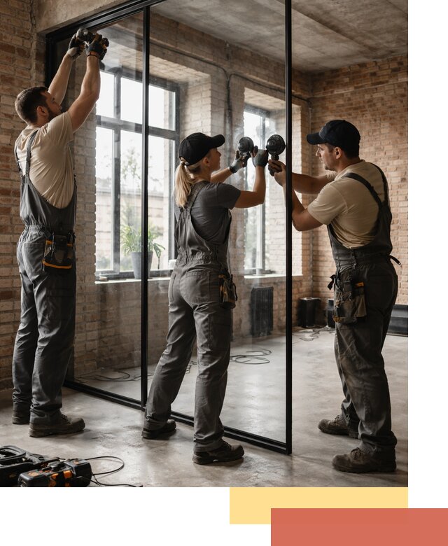 Стеклянные перегородки лофт — изготовление и монтаж в Долгопрудном