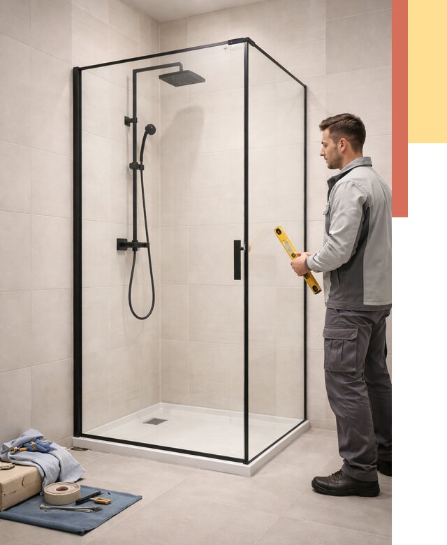 Стеклянные перегородки для душа в Долгопрудном от 12683 руб. | Монтаж под ключ — ОТДЕЛОЧНИК-Длг