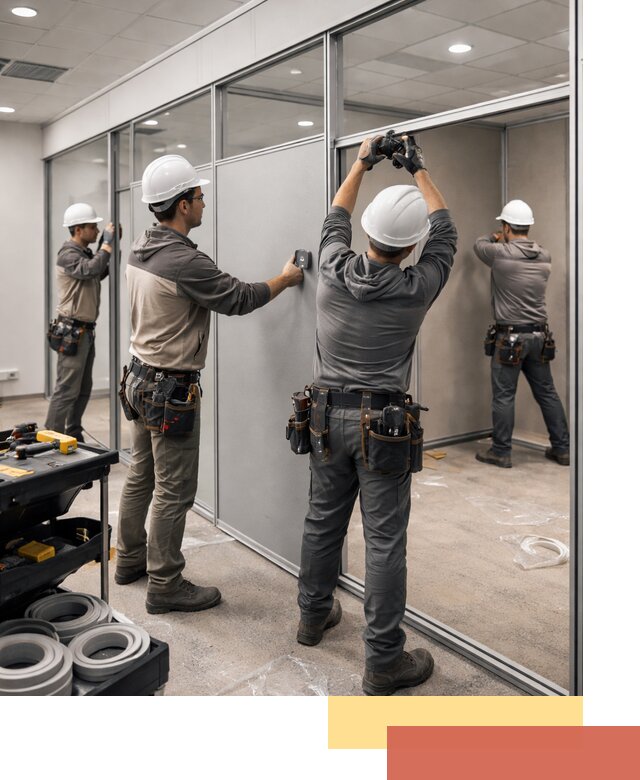 Мобильные офисные перегородки под ключ в Долгопрудном