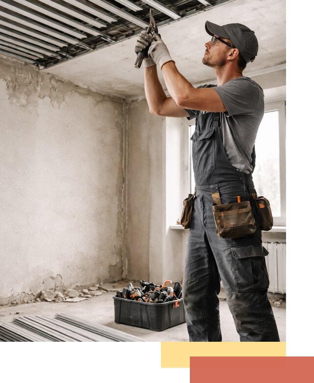 Демонтаж реечного потолка в Долгопрудном быстро и аккуратно