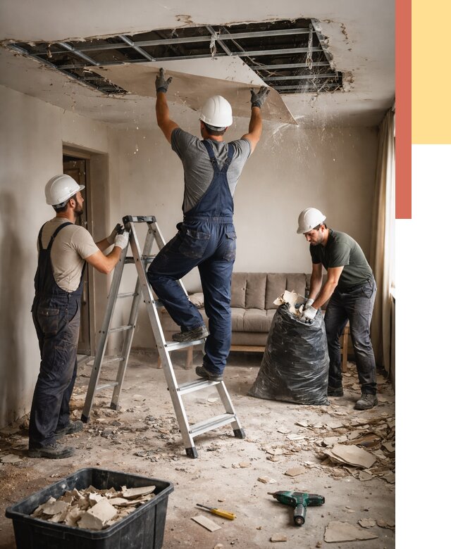 Демонтаж гипсокартонного потолка в Долгопрудном от 426 руб. за м2 — ОТДЕЛОЧНИК-Длг