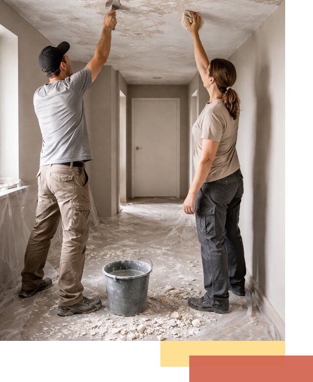 Удаление побелки с потолка в Долгопрудном — быстро и аккуратно