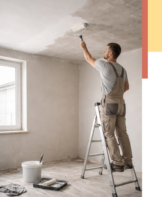 Грунтовка потолка в Долгопрудном от 2537 руб. — быстро и недорого | ОТДЕЛОЧНИК-Длг