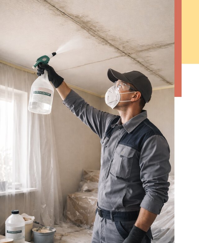 Антисептическая обработка потолка в Долгопрудном от 2537 руб. | ОТДЕЛОЧНИК-Длг