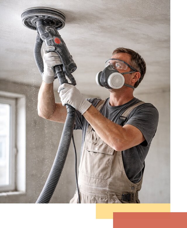 Шлифовка потолка в Долгопрудном — качественная подготовка под отделку