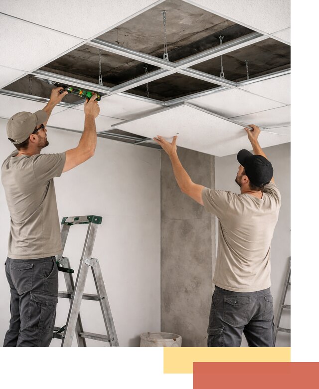 Монтаж потолка Армстронг под ключ в Долгопрудном