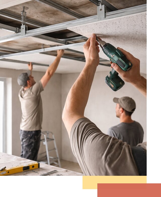 Монтаж акустического потолка в Долгопрудном под ключ