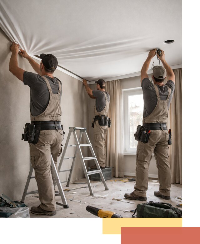 Монтаж матового натяжного потолка в Долгопрудном качественно и быстро