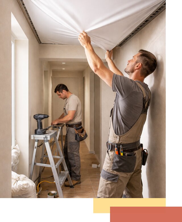 Монтаж натяжного потолка в прихожей в Долгопрудном