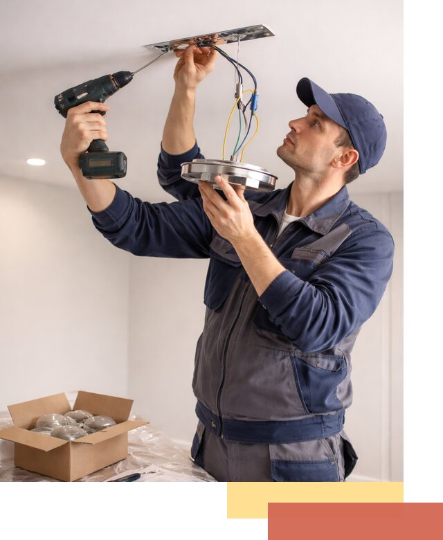 Установка люстры в натяжной потолок в Долгопрудном